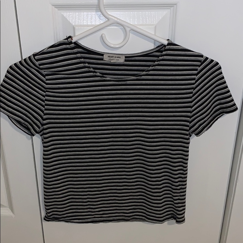 Black, Grey and white shirt
